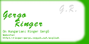 gergo ringer business card